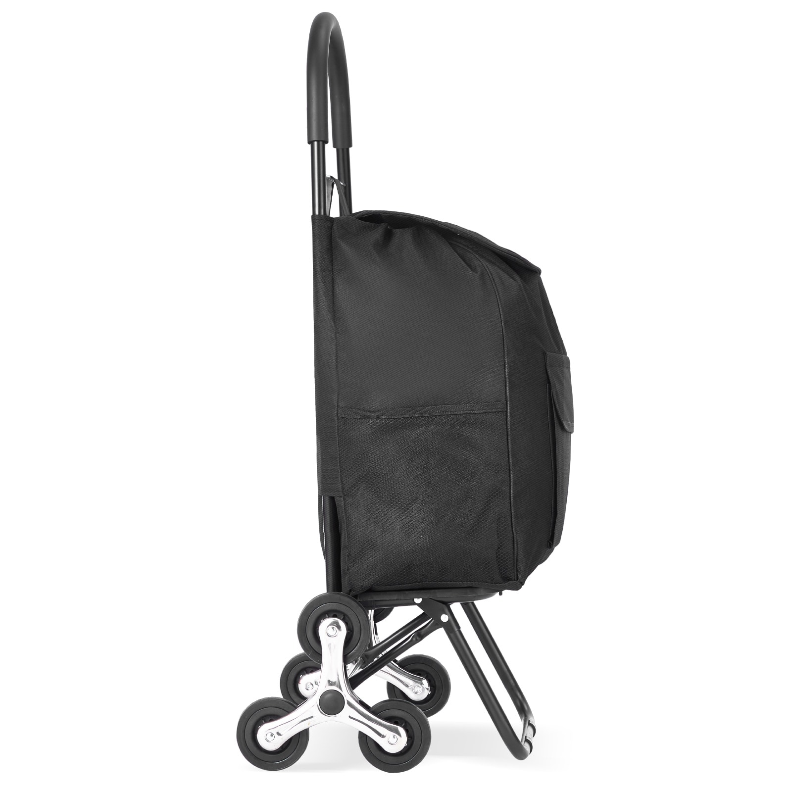 Foldable Stair Climbing Shopping Cart With Storage Bag 6 Wheels_voghion.com